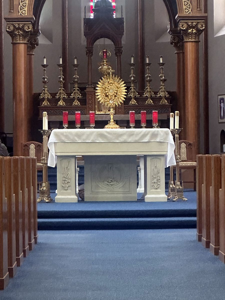 The Blessed Sacrament in St. Benedict's parish church