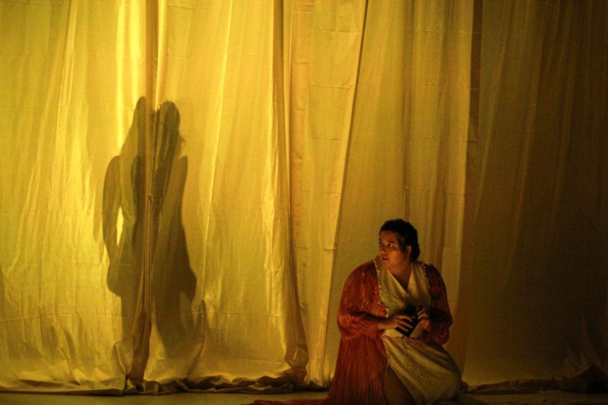 "The Woman" in the Yellow Wallpaper production