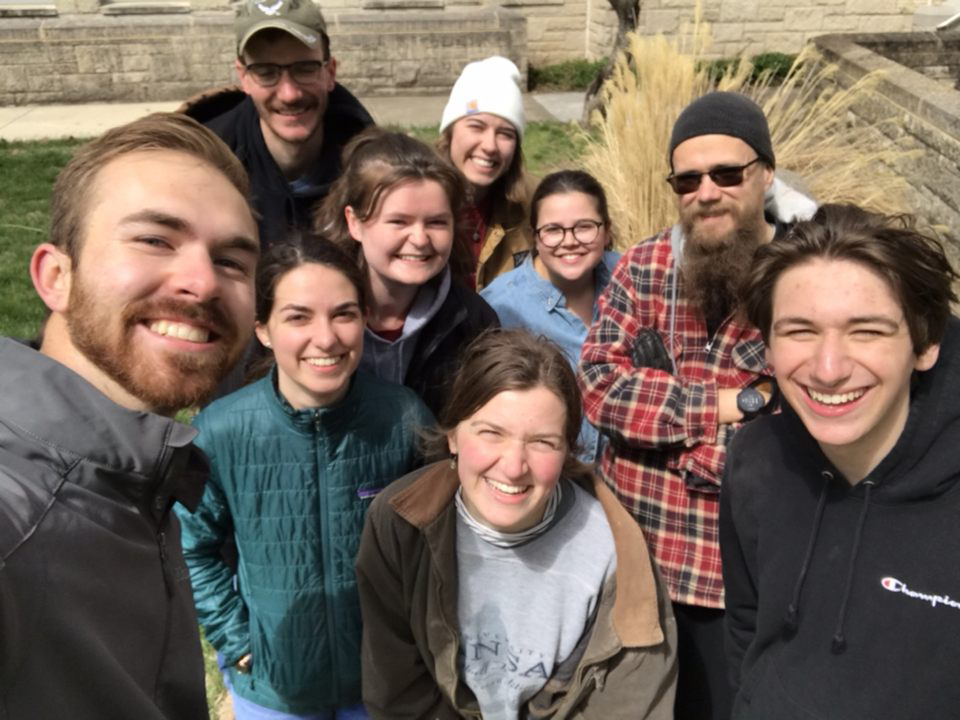 Angelico Fellows and Brother Angelus at Gardening Workday last year (image taken by Madeline Joerger)