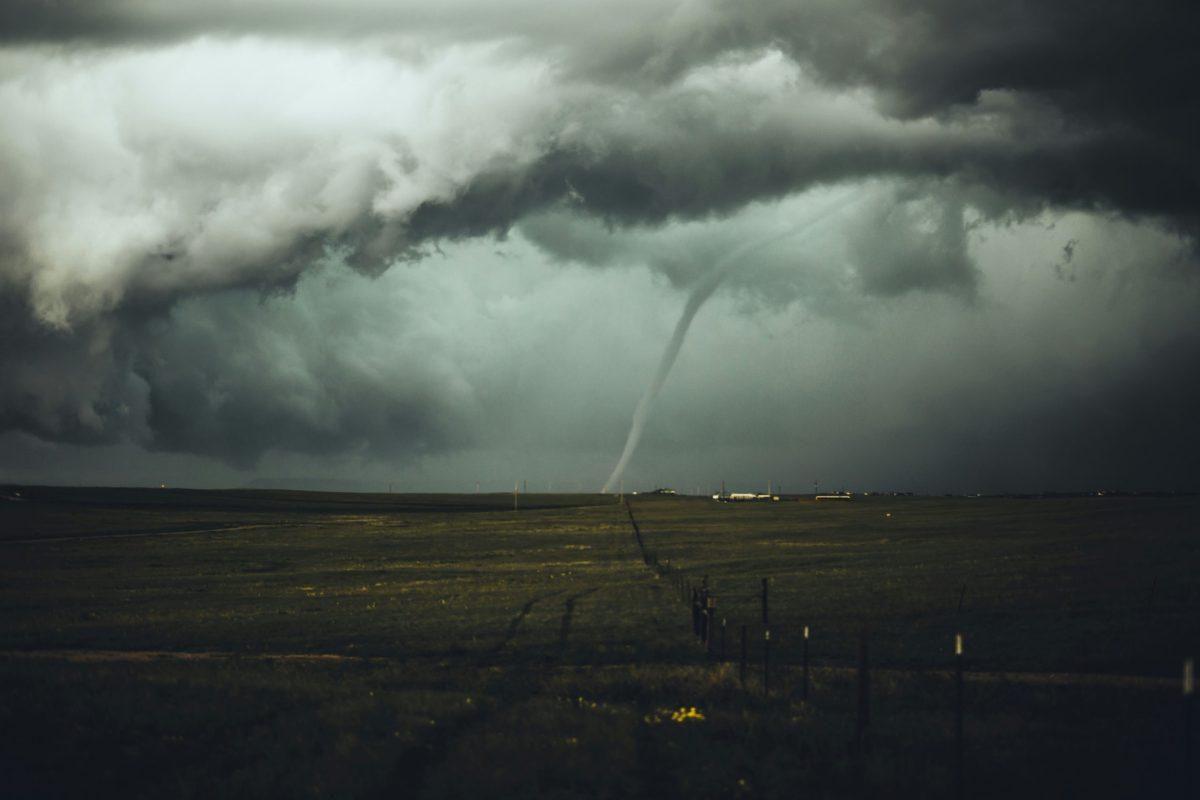 Tornado touching down