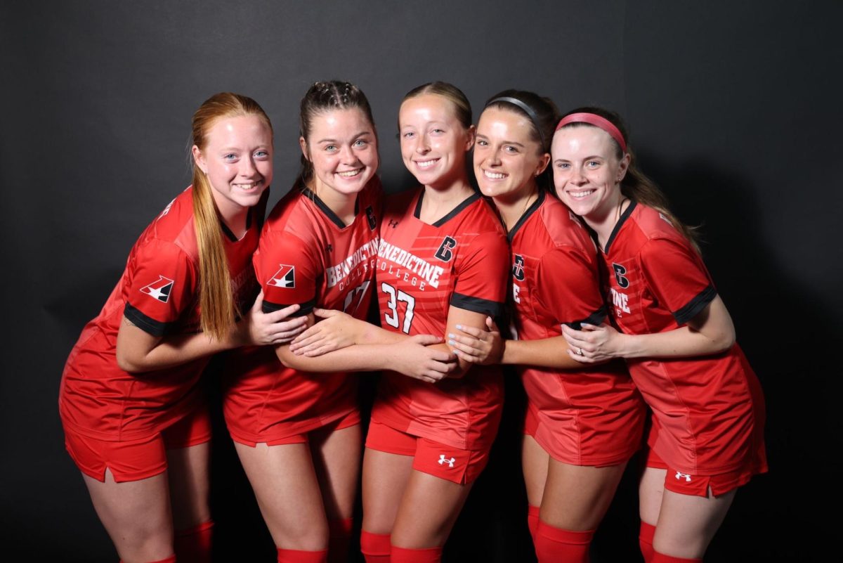 Women's soccer team seniors are honored for their time on the team.