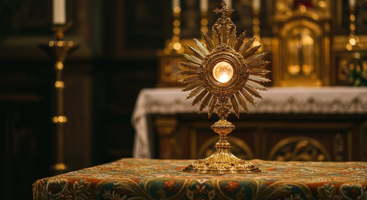 The altar at St. Benedict's Parish in Atchison, KS. Courtesy of St. Benedict's Parish.