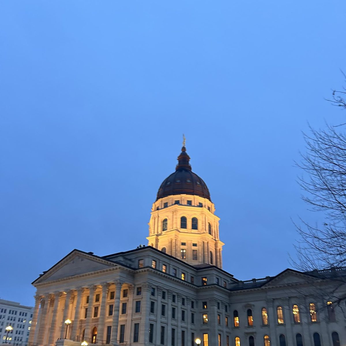 The Kansas state capitol in Topeka, KS.