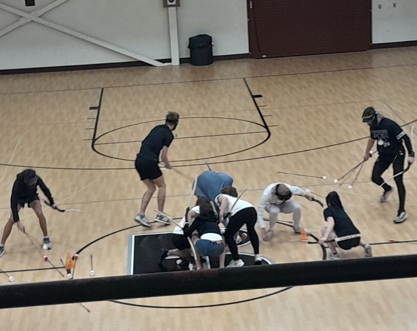 Students compete in archery tag.